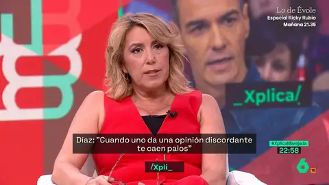 Susana Díaz, sobre las palabras de Felipe González: "Si piensa así, no está de más que le escuches" Susana Díaz, sobre las palabras de Felipe González: "Si piensa así, no está de más que le escuches"