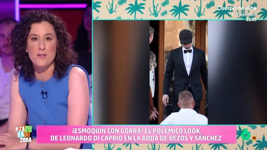 La polémica gorra de DiCaprio en la boda de Jeff Bezzos: "No sabemos si era por los paparazzi o porque se pasó con el champín" Zapeando hace un repaso por algunos de los invitados más destacados a la boda de Jeff Bezos y Lauren Sánchez en Venecia, donde una de las polémicas la protagonizó Leonardo DiCaprio al combinar esmoquin con gorra de béisbol.