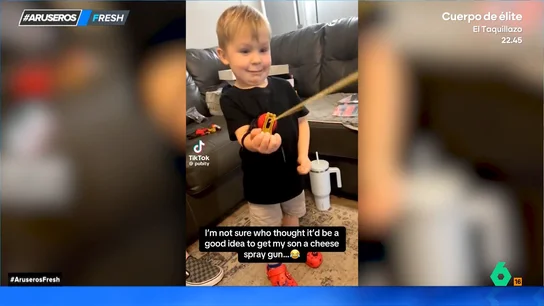 Alfonso Arús, al ver el viral del niño con la pistola de queso Spiderman: "Lo podría haber protagonizado Hans hace unos años" Alfonso Arús, al ver el viral del niño con la pistola de queso Spiderman: "Lo podría haber protagonizado Hans hace unos años"