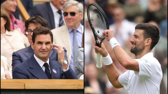 Novak Djokovic y Roger Federer Novak Djokovic y Roger Federer