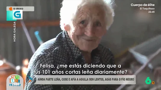 Una señora gallega cuenta sus secretos para superar los 100 años: "Los fines de semana moja churros y corre maratones" Felisa, que así se llama esta señora, tiene 101 años. Por eso, un reportero de 'Hora Galega' la ha visitado. No te pierdas cómo es su día a día para saber qué hace para estar como una rosa.