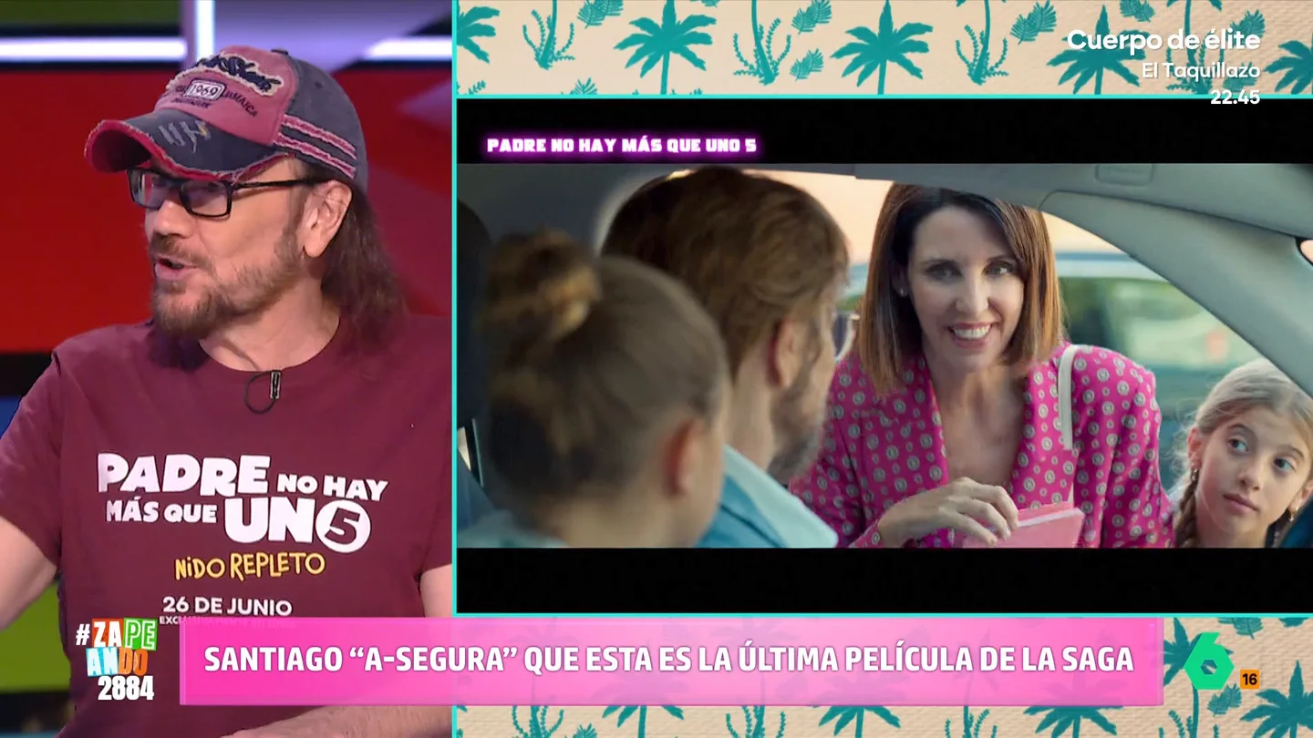 Santiago Segura deja la puerta abierta a una nueva entrega de 'Padre no hay más que uno': "La vida es muy larga" El director visita el programa para presentar la nueva entrega de su popular saga. Aunque ha anunciado que va a ser la última película de esta serie, no está cerrado a hacer una nueva dentro de unos años.