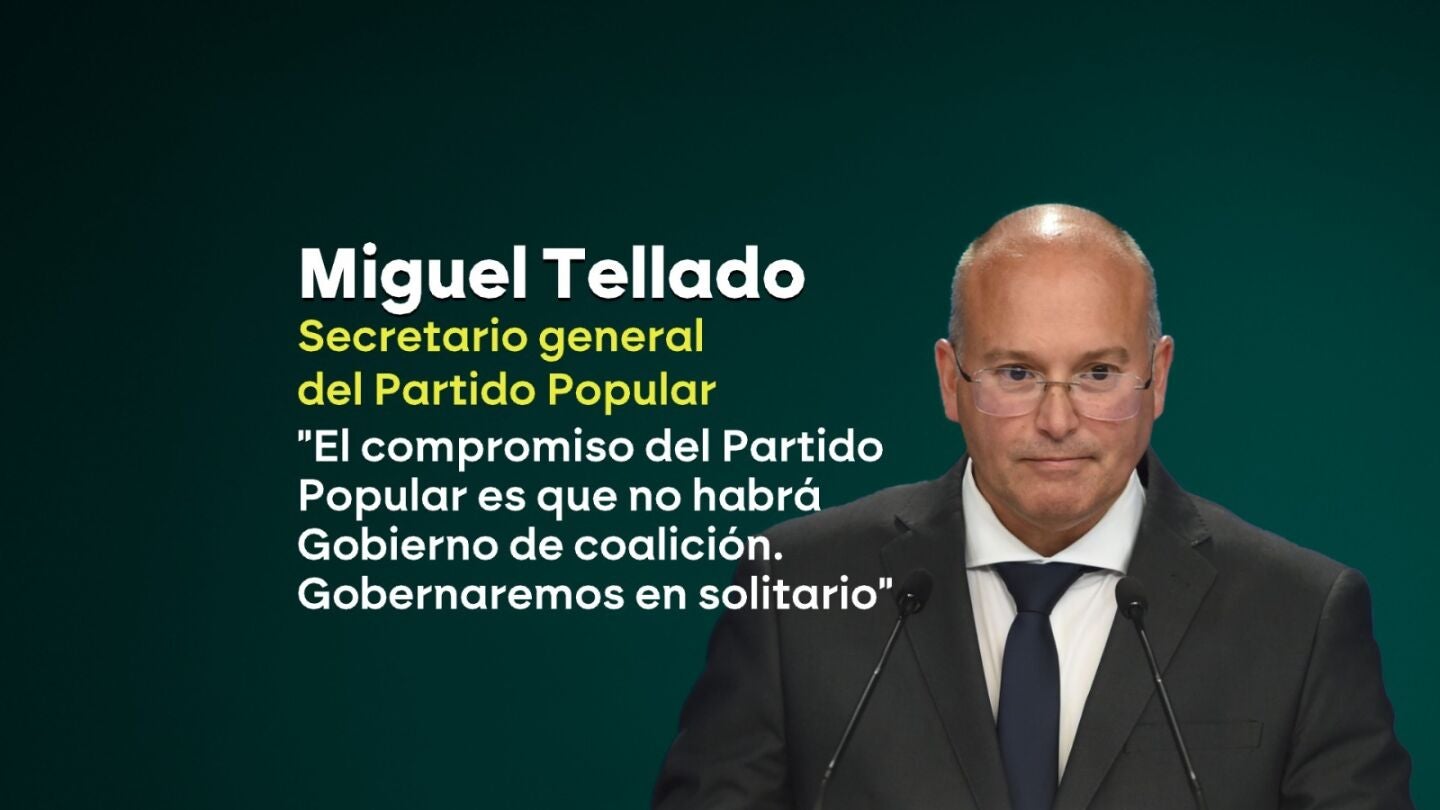 Miguel Tellado asegura que el PP no gobernará en coalición con Vox