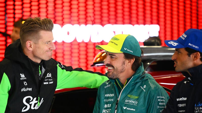 Nico Hulkenberg, Fernando Alonso y Carlos Sainz