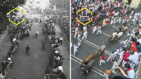 San Fermín, ayer y hoy: del caos improvisado al encierro organizado con seguridad, cámaras y entrenamiento San Fermín, ayer y hoy: del caos improvisado al encierro organizado con seguridad, cámaras y entrenamiento