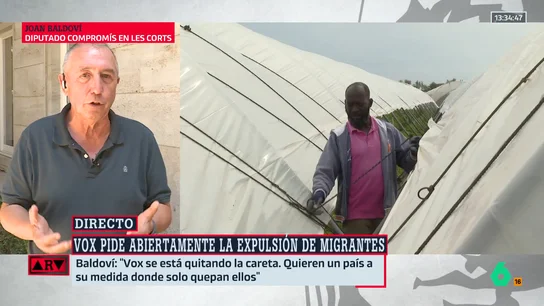Baldoví califica de "abominable" la propuesta de Vox sobre migrantes: "Hay que luchar, no les podemos dejar pasar" Baldoví califica de "abominable" la propuesta de Vox sobre migrantes: "Hay que luchar, no les podemos dejar pasar"