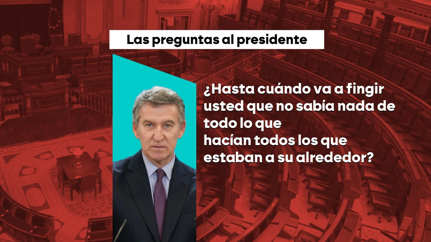 Feijóo buscará poner sobre las cuerdas a Sánchez con 50 preguntas sobre la "corrupción" de su Gobierno Feijóo buscará poner sobre las cuerdas a Sánchez con 50 preguntas sobre la "corrupción" de su Gobierno