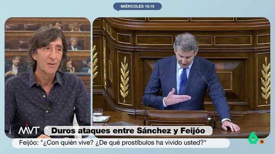 Benjamín Prado, tras los reproches de Feijóo a Sánchez: "En las saunas estaba el suegro, en las lanchas estaba él" En un duro debate, el presidente del Gobierno ha hecho referencia a la relación del líder popular con el con el narcotraficante Marcial Dorado. Feijóo, por su parte, ha hablado sobre la cadena de saunas gays que gestionaba su suegro.