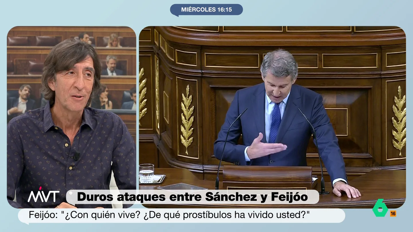 Benjamín Prado, tras los reproches de Feijóo a Sánchez: "En las saunas estaba el suegro, en las lanchas estaba él" En un duro debate, el presidente del Gobierno ha hecho referencia a la relación del líder popular con el con el narcotraficante Marcial Dorado. Feijóo, por su parte, ha hablado sobre la cadena de saunas gays que gestionaba su suegro.