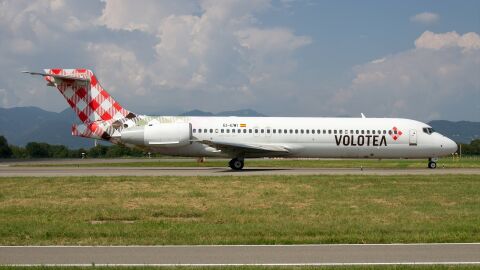 Imagen de archivo de un avión de Volotea en el aeropuerto de Bérgamo