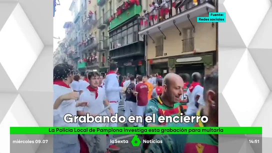 Prohibido grabar imágenes desde dentro del encierro de San Fermín Prohibido grabar imágenes desde dentro del encierro de San Fermín
