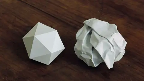 Papel e icosaedro, 2009. Imagen cedida por el artista. Papel e icosaedro, 2009. Imagen cedida por el artista.