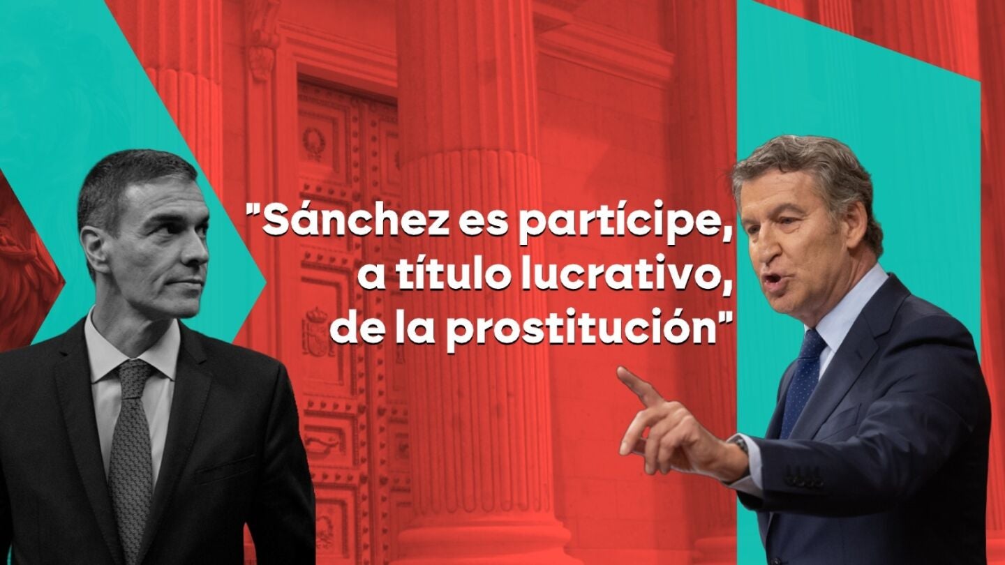 Feijóo: Sánchez es partícipe a título lucrativo de la prostitución".