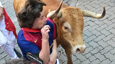 Los toros de Álvaro Núñez, en el tercer encierro de Sanfermines de 2025 Los toros de Álvaro Núñez, en el tercer encierro de Sanfermines de 2025