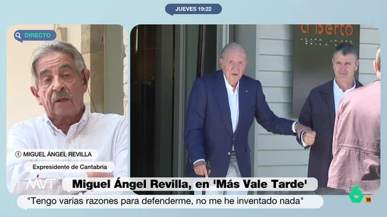 Miguel Ángel Revilla actualiza el estado de la demanda del rey Juan Carlos: "Ha pasado mes y medio y no veo la carta" Miguel Ángel Revilla explica en este vídeo de Más Vale Tarde cómo se encuentra la demanda que le interpuso el rey emérito y asegura no tener miedo al juicio: "Estoy cargado de razones para defenderme".