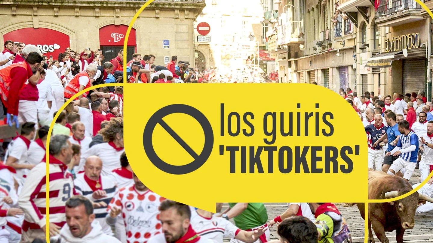 Tiktokers en los encierros de San Fermín: ponen en peligro la vida de los corredores al querer grabarlo todo con el móvil Tiktokers en los encierros de San Fermín: ponen en peligro la vida de los corredores al querer grabarlo todo con el móvil