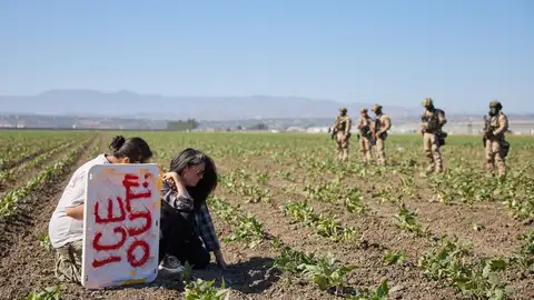 Manifestantes durante una brutal redada en una plantación de marihuana en California, Estados Unidos (EEUU). Manifestantes durante una brutal redada en una plantación de marihuana en California, Estados Unidos (EEUU).