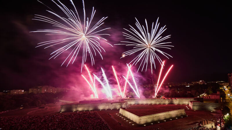 Los fuegos artificiales de San Fermín del martes 8 de julio.