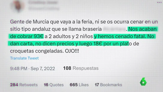 De 70 euros por patatas y refrescos a 18 por croquetas congeladas: las clavadas más 'sangrantes' en ferias 70 euros por unas patatas fritas y dos refrescos, 60 por unos calamares, chopitos y patatas fritas "quemadas". Equipo de Investigación ahondaba en las clavadas más 'sangrantes' de lo locales de comida en ferias y fiestas.
