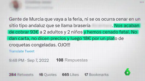 De 70 euros por patatas y refrescos a 18 por croquetas congeladas: las clavadas más 'sangrantes' en ferias 70 euros por unas patatas fritas y dos refrescos, 60 por unos calamares, chopitos y patatas fritas "quemadas". Equipo de Investigación ahondaba en las clavadas más 'sangrantes' de lo locales de comida en ferias y fiestas.