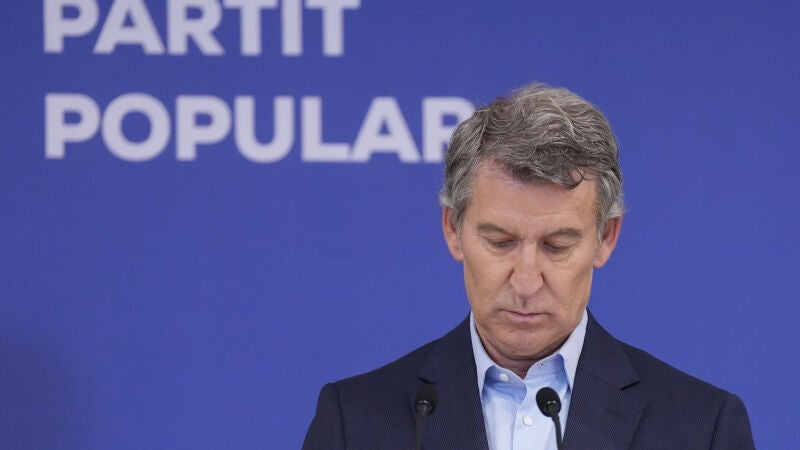 El presiente del Partido Popular (PP), Alberto Núñez Feijóo, este viernes.