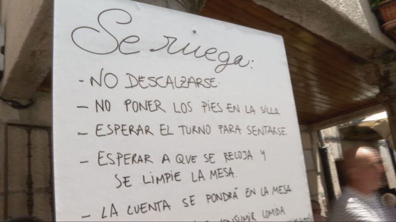 Normas de buen comportamiento en un restaurante en Pontevedra
