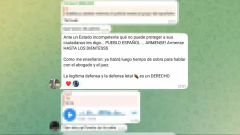 Los indignantes mensajes en los que se alienta a la violencia contra los migrantes en Torre-Pacheco: "Os vamos a cazar a todos". Los indignantes mensajes en los que se alienta a la violencia contra los migrantes en Torre-Pacheco: "Os vamos a cazar a todos".