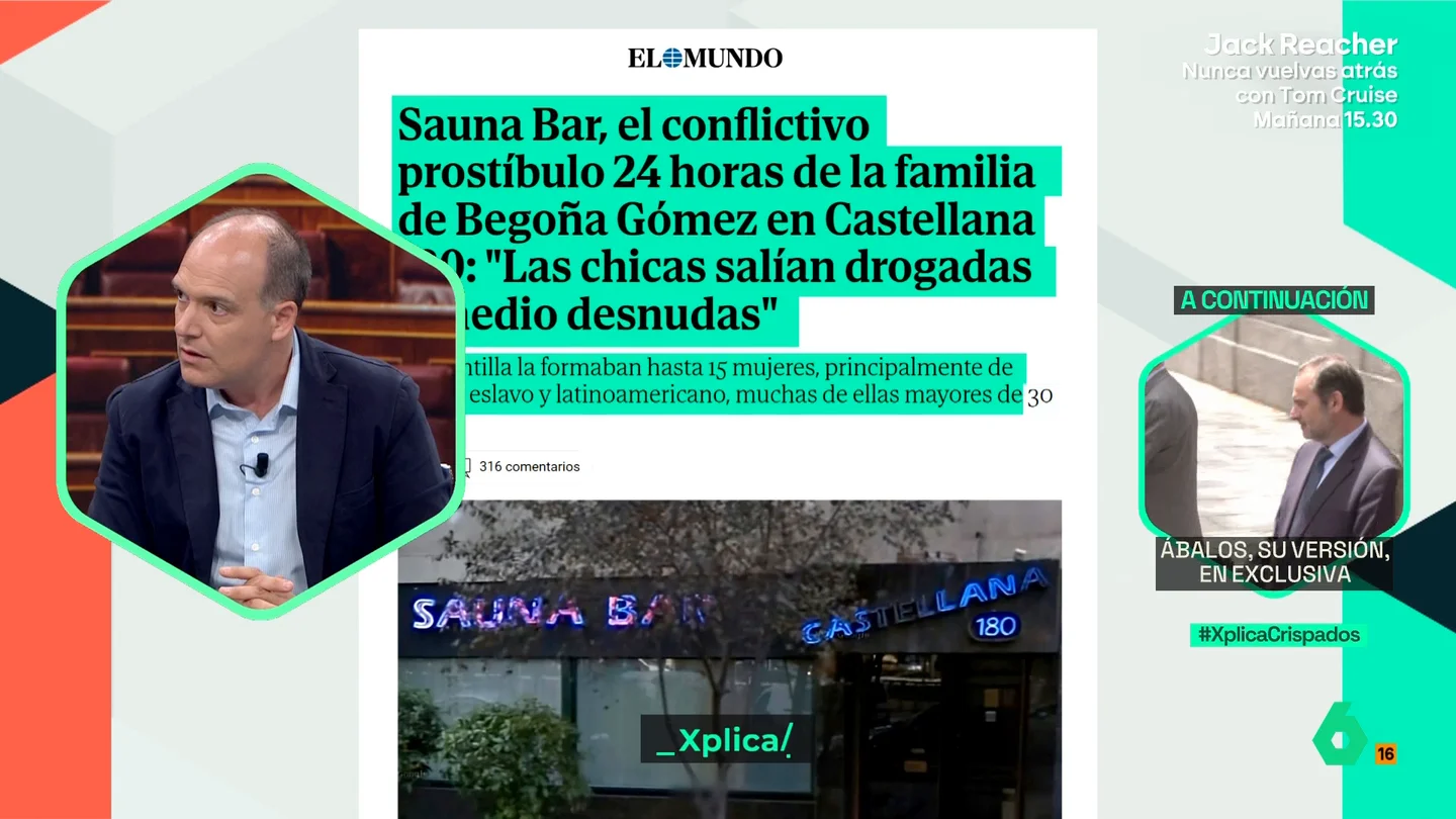Esteban Urreiztieta, sobre los negocios del suegro de Pedro Sánchez: "Los establecimientos de las saunas existieron" Esteban Urreiztieta, sobre los negocios del suegro de Pedro Sánchez: "Los establecimientos de las saunas existieron"