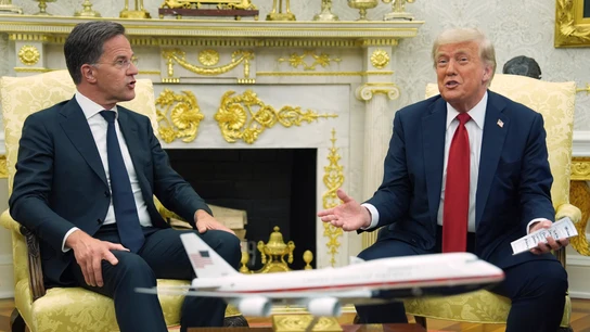 El presidente de EEUU, Donald Trump junto al secretario general de la OTAN, Mark Rutte, en el Despacho Oval El presidente de EEUU, Donald Trump junto al secretario general de la OTAN, Mark Rutte, en el Despacho Oval