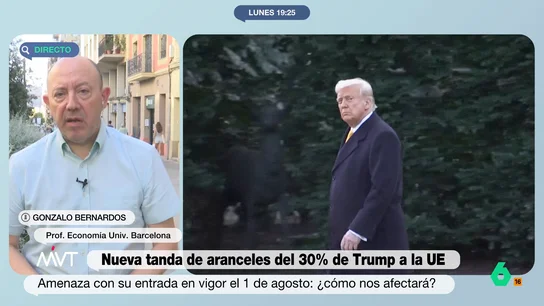 Gonzalo Bernardos, tajante sobre los nuevos aranceles de Trump a Europa: "Es un estudiante muy malo y no aprende" Gonzalo Bernardos analiza la nueva tanda de aranceles anunciada por Trump y asegura que, aunque en los mercados "no se les da ninguna credibilidad" de momento, en su caso "no las tengo todas conmigo".