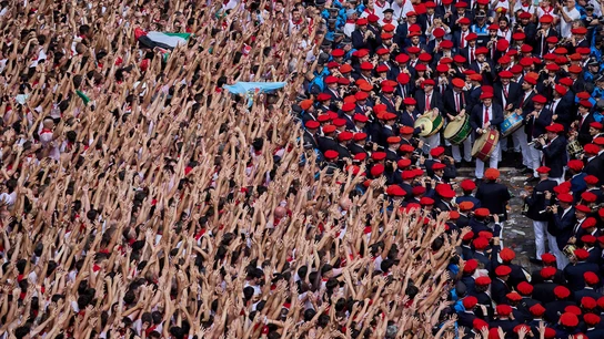 La Plaza Consistorial el día del Chupinazo de las fiestas de San Fermín 2025 La Plaza Consistorial el día del Chupinazo de las fiestas de San Fermín 2025