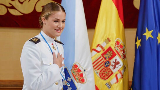 La princesa Leonor, tras recibir este lunes la Medalla de Oro de Galicia/ EFE/ Lavandeira