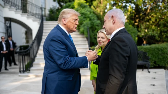 El presidente de Estados Unidos (EEUU), Donald Trumo, y su homólogo israelí, Benjamin Netanyahu, en una imagen de archivo. El presidente de Estados Unidos (EEUU), Donald Trumo, y su homólogo israelí, Benjamin Netanyahu, en una imagen de archivo.