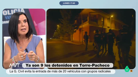 El aviso "a navegantes" de Bea de Vicente para los que lanzan mensajes de odio en redes: "Puede llegar a penas de 6 años" Beatriz de Vicente explica en este vídeo las consecuencias judiciales a las que se enfrentan quienes organizan quedadas o lanzan mensajes de odio como los que han provocado los disturbios racistas de Torre-Pacheco.