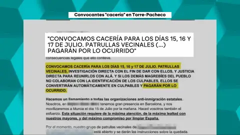 Así es como un grupo de ultraderecha convoca una "cacería" contra migrantes en Torre-Pacheco desde Telegram Así es como un grupo de ultraderecha convoca una "cacería" contra migrantes en Torre-Pacheco desde Telegram