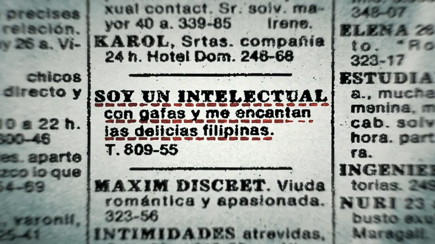 "Soy un intelectual con gafas y me encantan las delicias filipinas": el anuncio sexual que Ruiz-Mateos publicó con el teléfono de Miguel Boyer "Soy un intelectual con gafas y me encantan las delicias filipinas": el anuncio sexual que Ruiz-Mateos publicó con el teléfono de Miguel Boyer
