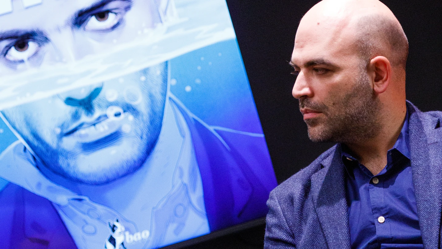 Roberto Saviano, en la presentación de 'Todavía sigo vivo' en 2021 en Milán Roberto Saviano, en la presentación de 'Todavía sigo vivo' en 2021 en Milán