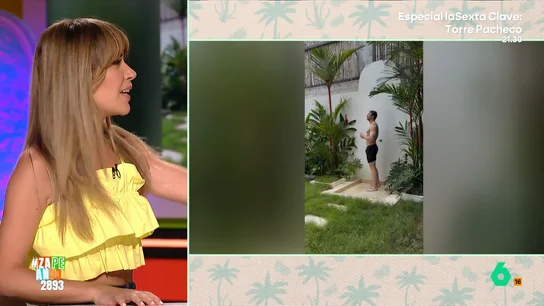 María Gómez reacciona al vídeo de Francisco Cacho en la piscina: "Me parece un poco sinvergüenza" Dani Mateo sorprende a Francisco Cacho compartiendo en directo un vídeo suyo en la piscina, desatando todo tipo de comentarios en la mesa. El divertido momento, en este vídeo.