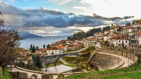 Anfiteatro en Ohrid Anfiteatro en Ohrid
