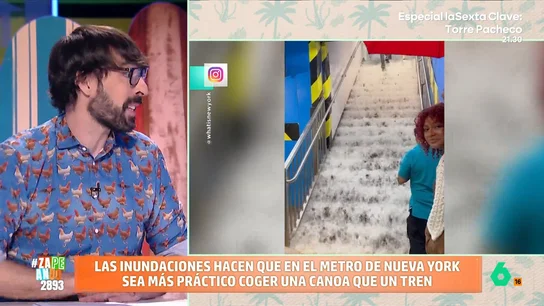 La reacción de Quique Peinado al ver las inundaciones del metro de Nueva York: "Espero que las ratas sepan nadar" La reacción de Quique Peinado al ver las inundaciones del metro de Nueva York: "Espero que las ratas sepan nadar"