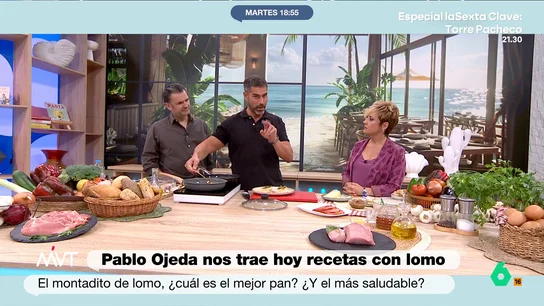 Pablo Ojeda desmonta el mito de la grasa del cerdo: "Cuidado con lo que voy a decir" Pablo Ojeda regresa con su sección a Más Vale Tarde y un protagonista de categoría: el lomo de cerdo. En este vídeo, el nutricionista explica por qué no debemos tener miedo a este animal en la cocina.