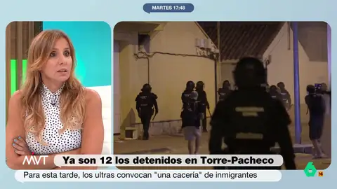 Carmen Morodo, sobre los disturbios en Torre-Pacheco: "Me preocupan las consecuencias que todo esto puedan dejar en la localidad" Carmen Morodo reflexiona en este vídeo de Más Vale Tarde sobre las consecuencias para la convivencia en Torre-Pacheco una vez pasen los disturbios racistas convocados por la extrema derecha.