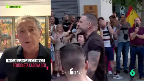 Miguel Ángel Campos explica quién es Roberto Vaquero, el ultra "condenado por la Justicia" que alienta los disturbios de Torre-Pacheco Miguel Ángel Campos pone nombre y apellidos a quienes alientan los disturbios racistas en Torre-Pacheco, entre ellos Roberto Vaquero, que aboga por el uso de la violencia y hasta de armas blancas para defender su ideología.