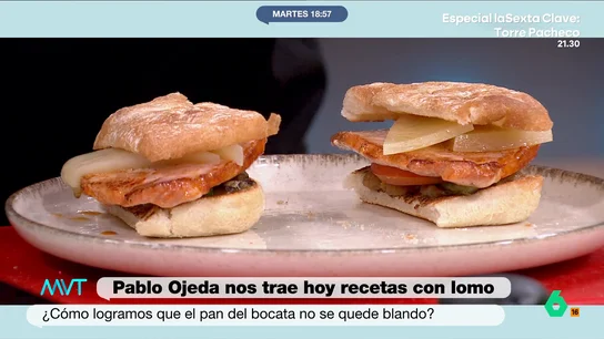 El montadito de lomo, queso Idiazábal, cebolla caramelizada y pimiento perfecto para cualquier comida Un montadito es una excelente opción para cuando hay hambre, pero no mucha. Para una cena, para una merienda e incluso para un desayuno. Hoy, la receta de Pablo Ojeda es precisamente un montadito, bien rico.