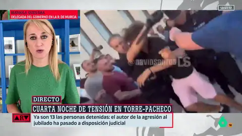 "La mayoría son de fuera de Torre-Pacheco y tienen antecedentes": Mariola Guevara habla de las personas detenidas e identificadas "La mayoría son de fuera de Torre-Pacheco y tienen antecedentes": Mariola Guevara habla de las personas detenidas e identificadas