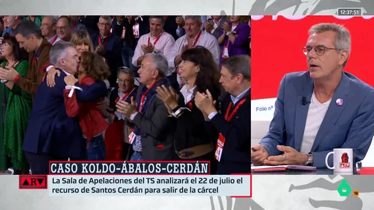 Vallín profundiza en la estrategia de defensa de Santos Cerdán: "Negándolo todo siempre estás poniendo un precio al momento de colaborar" Vallín profundiza en la estrategia de defensa de Santos Cerdán: "Negándolo todo siempre estás poniendo un precio al momento de colaborar"