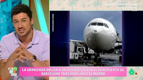 De aviones abollados en pleno vuelo a granizo como bolas de petanca: Francisco Cacho analiza las brutales granizadas de esta semana Francisco Cacho explica en este vídeo los efectos de las tremendas granizadas en la zona de Barcelona y Castellón, que obligaron a volver a aviones y causaron bastantes daños en coches y mobiliario.