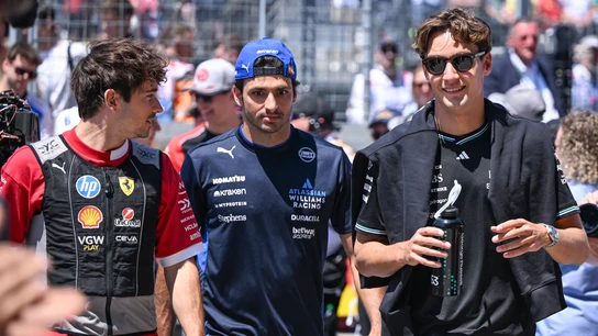 Leclerc, Sainz y Russell Leclerc, Sainz y Russell