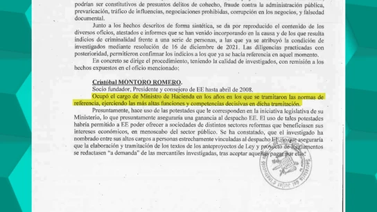 El auto de imputación de Cristóbal Montoro El auto de imputación de Cristóbal Montoro