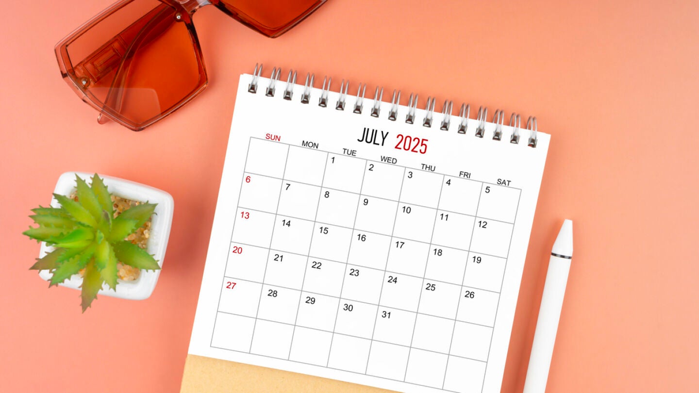 Calendario de mes de julio 2025